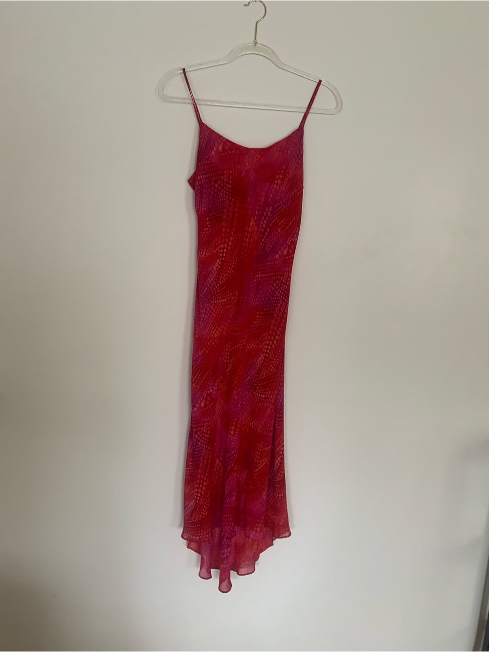 Spenser Jeremy Pink & Red Asymmetrical Slip Dress
